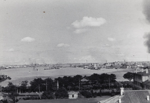 Looking east over the Huangpu, Shanghai, 1937