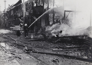 Fighting fires, Shanghai, 1937