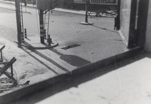 View from blockhouse lookout at junction of Boundary Road and North Honan Road, Shanghai, 1937