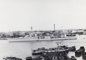 USS Augusta on the River Huangpu, Shanghai, 1937