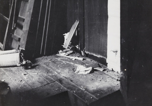 Damaged building interior, Shanghai, 1937