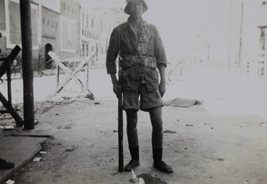 Chinese soldier (88th Division), Shanghai North Railway Station, Zhabei, August 1937