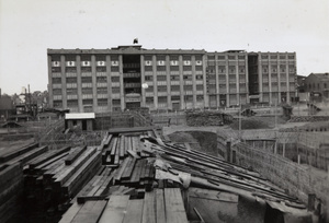 Chinese Nationalist flag flying on Sihang Godown (四行仓库), Shanghai, 29 October 1937