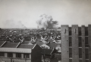 Bombing (direct hit) of Shanghai North Railway administration building, October 1937