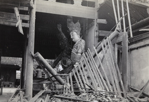 War damage at Longhua Temple, Shanghai, September 1937