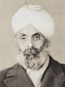 ID card portrait of Kartar Singh Sangha, Shanghai