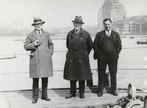 Thomas Johns on board a boat in Shanghai