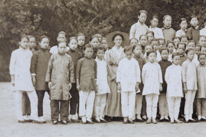 Part of group at wedding of May Stanfield, Hanyang Girls Boarding School