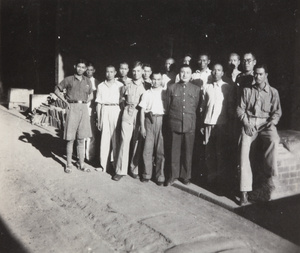 Chinese Directorate of Military Intelligence staff with General Ho and John Stanfield, Hancheng