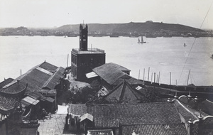 The new Yellow Crane Tower and Tortoise Hill, Wuchang (Wuhan)