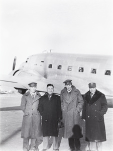 John Stanfield, Major-General Ho Kan Tzen, Adrian Evans, and Colonel Guo, Peking