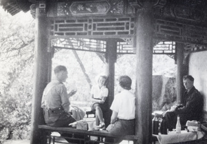 Picnic in a pavilion, Summer Palace, Beijing