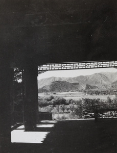 View from a pavilion, Summer Palace, Peking