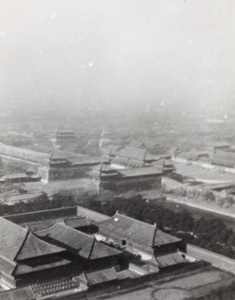 Aerial view of the Forbidden City, Peking