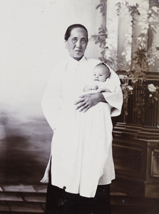 Amah holding Alvan Dudeney, Shanghai