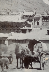 Carts and buildings, Zhangjiakou (Kalgan)