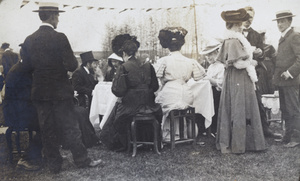Nellie and Leo Dudeney, with guests, Missionary Centenary Garden Party, Shanghai