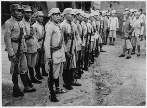 Communist soldiers on parade