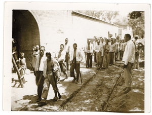 Village self-defence corps, armed with old muskets