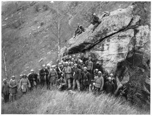 A guerilla scouting company in an uninhabited area, on their way with the Lindsays to the Second Sub-district, Jinchaji