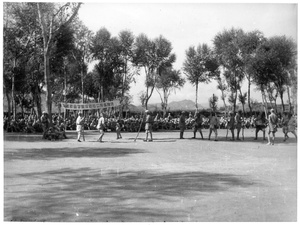 Bayonet fighting practice at Red Army Day meeting, Jinchaji, 1942