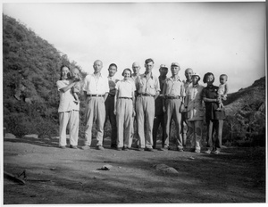 Generals Nie Rongzhen and Lü Zhengcao giving William and Claire Band a warm send-off before the couple left Jinchaji for Yan'an (延安), summer 1943