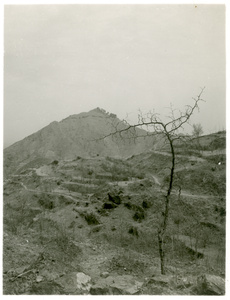 Terraced hillsides and rocky terrain