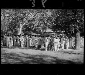 Guests at the Lindsay's wedding party at Yenching University (燕京大學), Beijing (北京