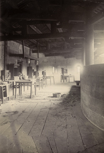 Fourth story of a Liong Khe clan dwelling (tulou), near Zhangzhou, Fujian