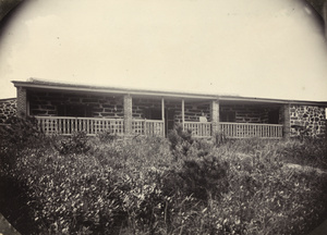 Mrs Edith Preston Maxwell on the veranda of the Tao Bo house, near Zhangpu