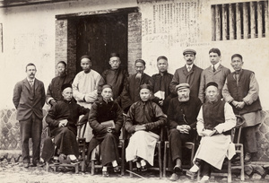 Dr Preston Maxwell with a group at the opening of the Hospital in Yongchun