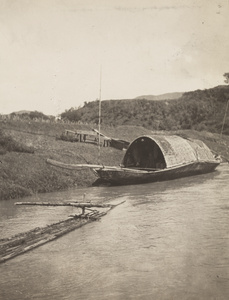 A river boat with a stern oar and another craft, Dong Xi