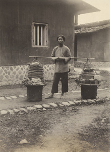 Street food seller, with sweetmeats