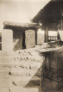 Entrance to Dongguan Bridge, a covered bridge in Yongchun, Fujian