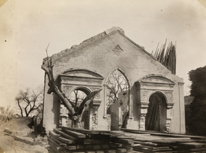 The London Mission Chapel, near Beijing, burnt down during the Boxer Uprising