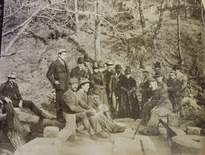 Walking party, Bamboo Temple, Easter 1890