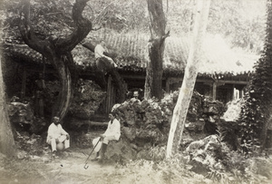 Five men at Sulphur Springs, Pi Yun ssu, Peking