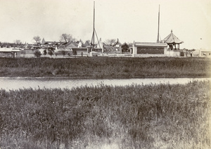 The ruins of the arsenal at Haiguangsi, near Tianjin, showing the bell