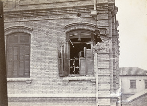 Shell damage in French Concession, Tientsin