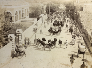 Allied soldiers, Victoria Road, Tientsin