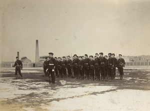 Tientsin Volunteers (British) on parade, Tientsin