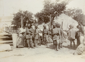 British Indian soldiers, with stores