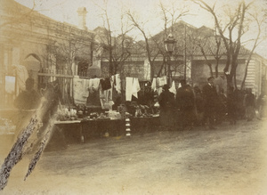Bric-a-brac stalls in a street