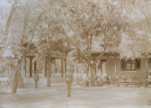 British soldiers on guard at the British Legation, Peking