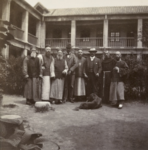 Bishop Giesen and Catholic Fathers, with Lockhart and Barnes, Chi-nan