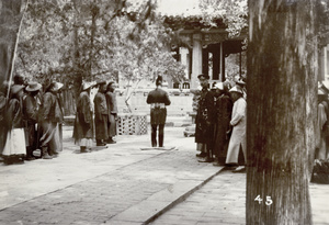 Lockhart reading address in Temple of Confucius, Qufu (曲阜)