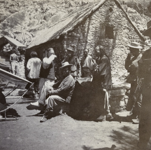 Group resting on their way up Mount Tai 泰山, Shandong