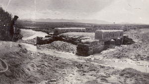 Bridge washed away by floods, Weihaiwei