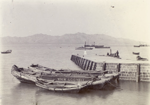 Lighters and pier, Liu Kung, Weihaiwei