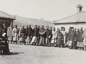 Village Headmen addressed by British Commissioner, Sir James Haldane Stewart Lockhart, Weihaiwei